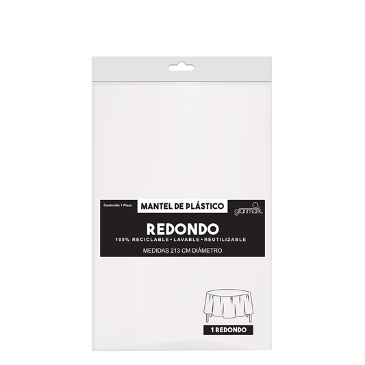 Mantel Redondo Blanco