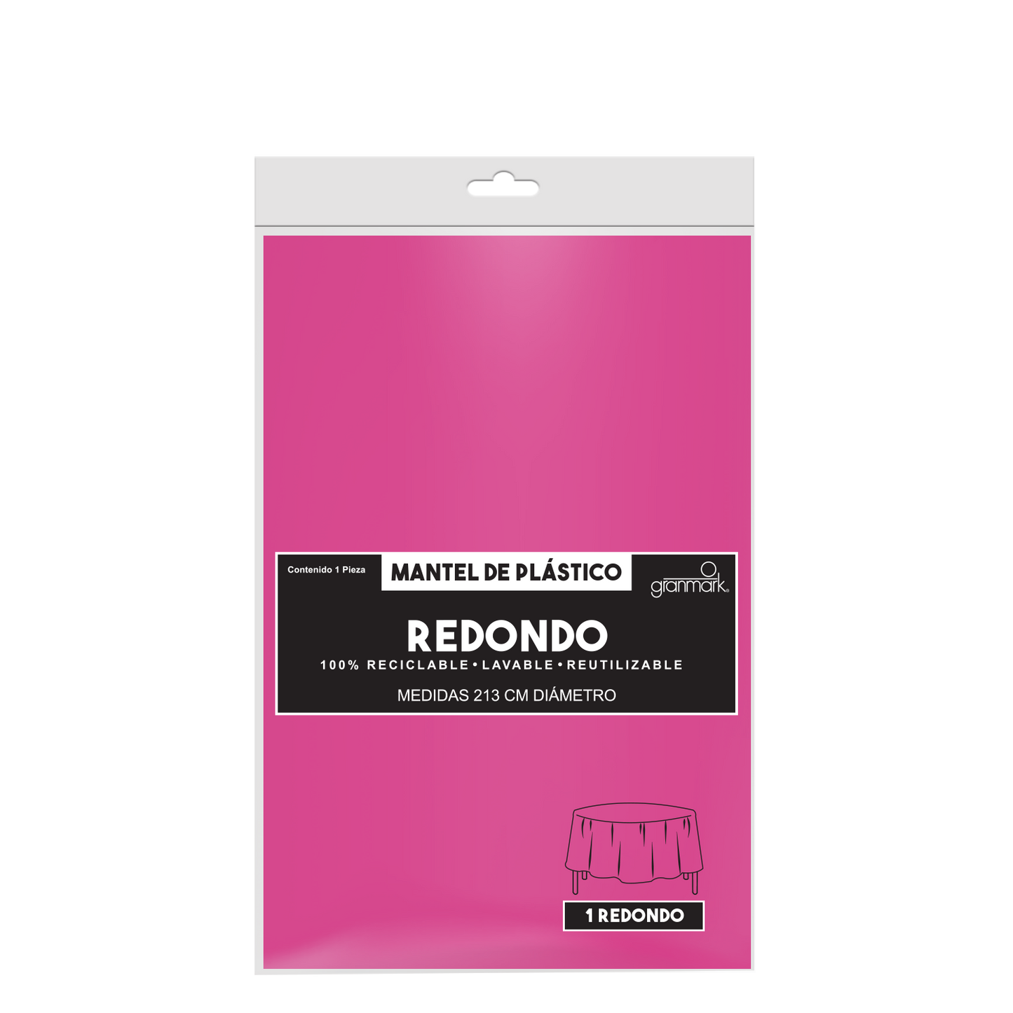 Mantel Redondo Magenta