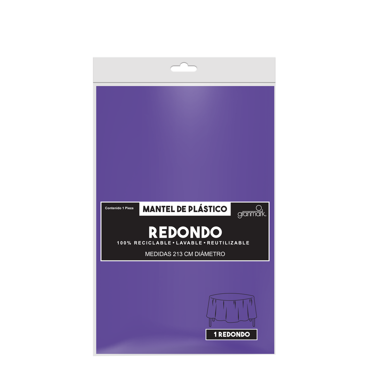 Mantel Redondo Morado