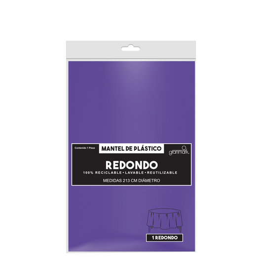 Mantel Redondo Morado