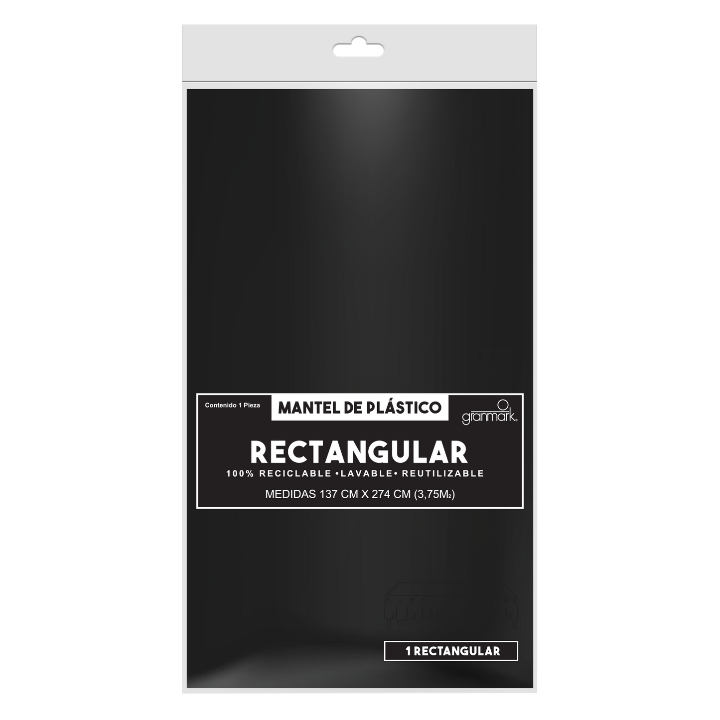 Mantel Rectangular Negro