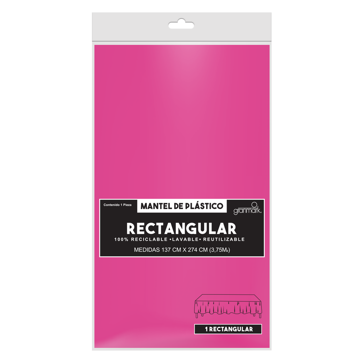 Mantel Rectangular Magenta