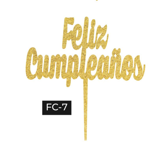 CAKE TOPPER FELIZ CUMPLEAÑOS