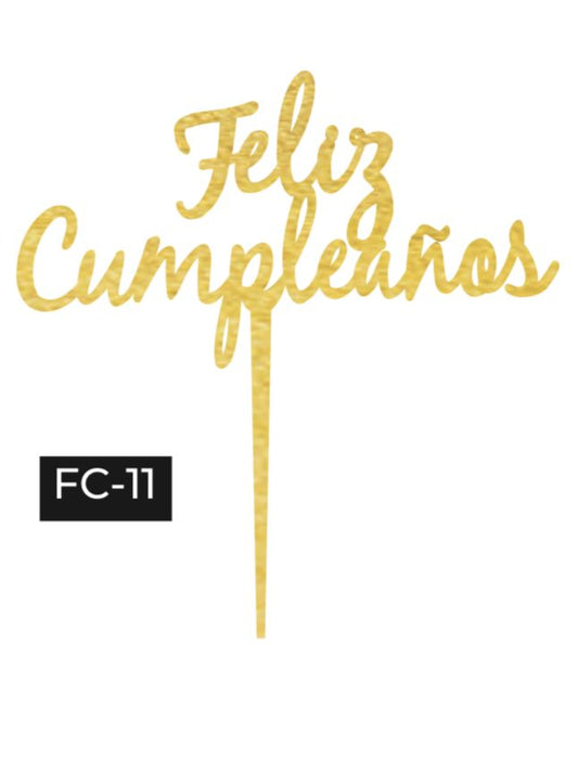 CAKE TOPPER FELIZ CUMPLEAÑOS