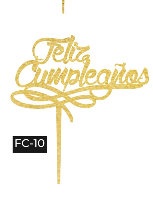 CAKE TOPPER FELIZ CUMPLEAÑOS