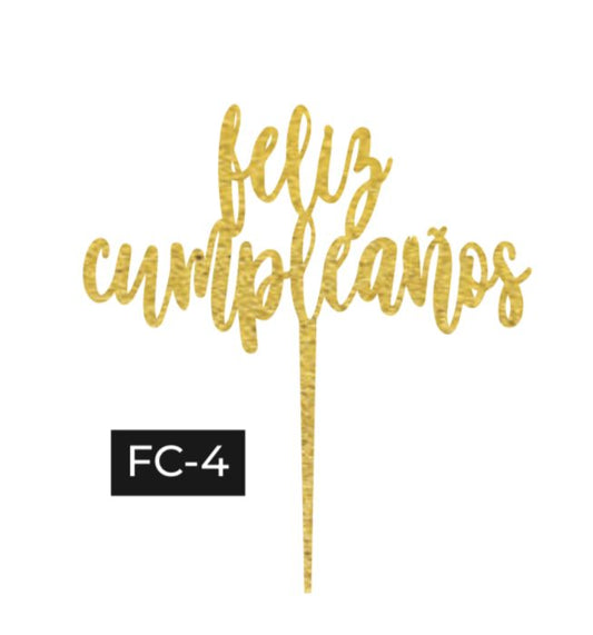 CAKE TOPPER FELIZ CUMPLEAÑOS