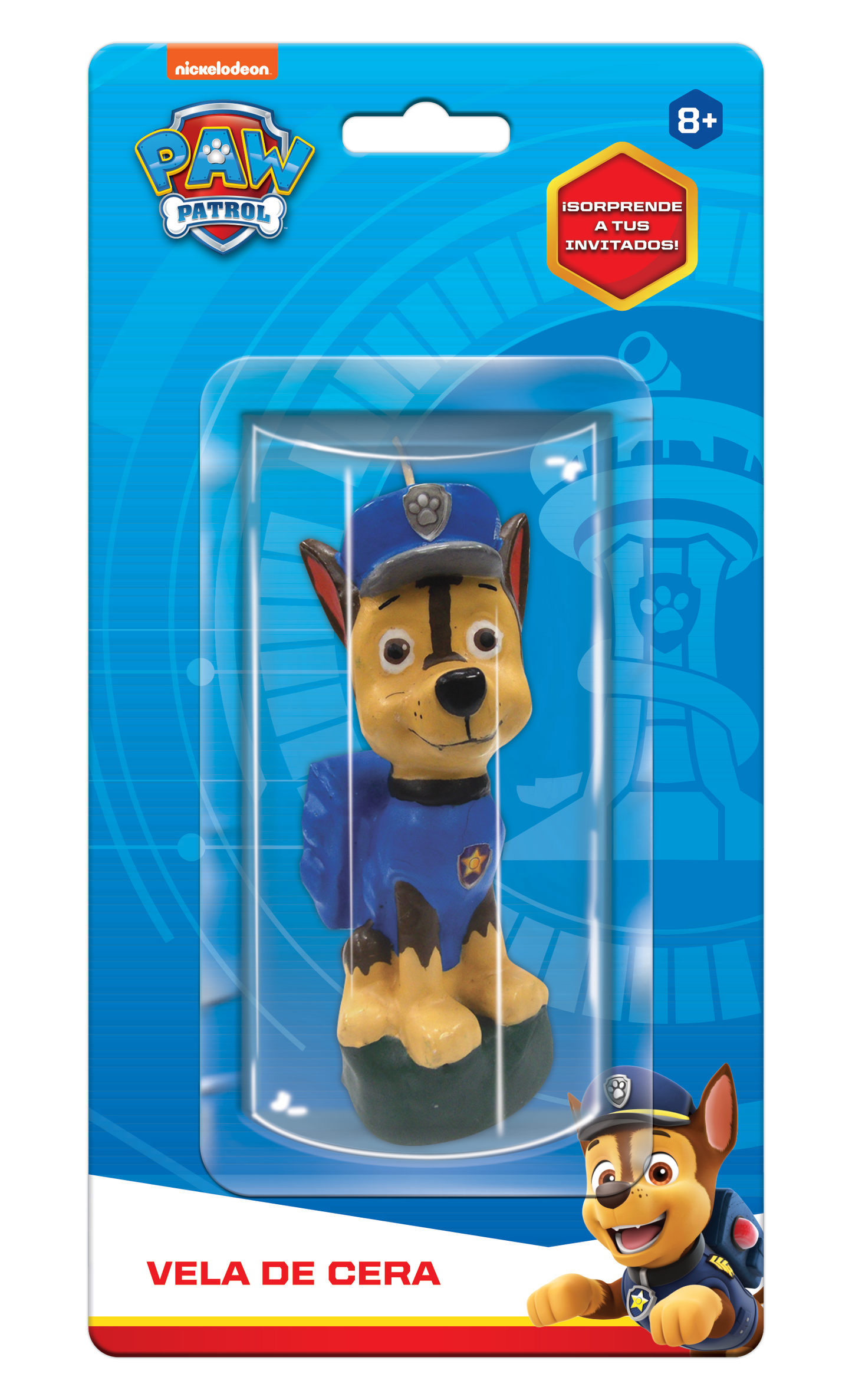 Vela Figura Chase Paw Patrol