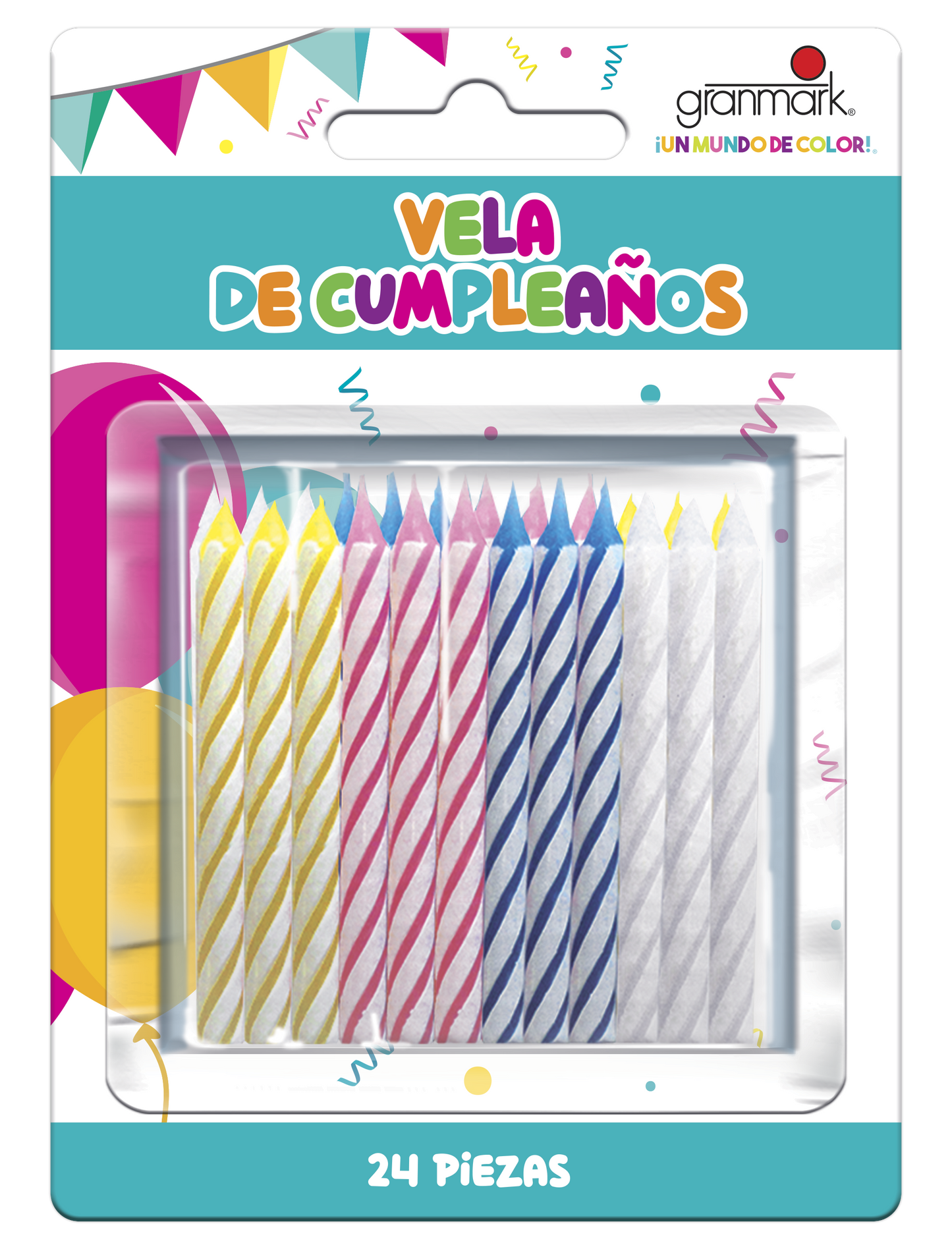 Vela Espiral Colores Surtidos