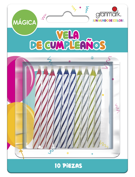 Vela Surtida Mágica de Colores